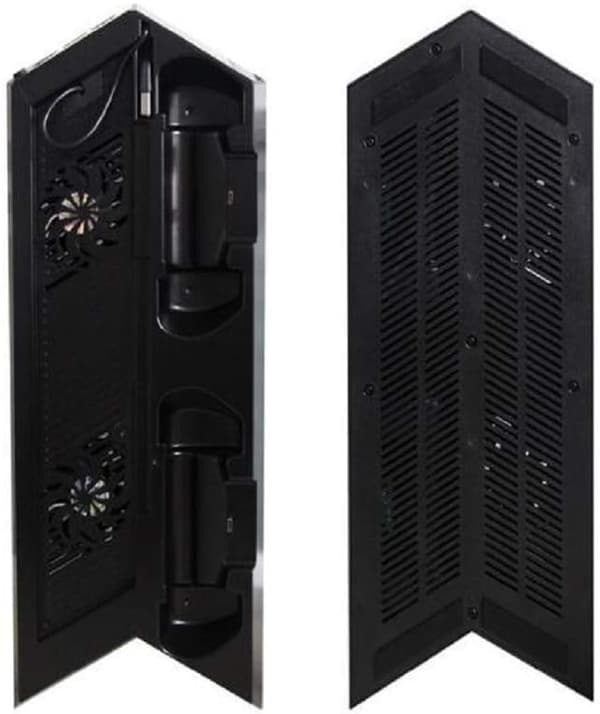 PS4-køler, lodret stativ til PS4, ventilator med 3 USB-hub-opladning