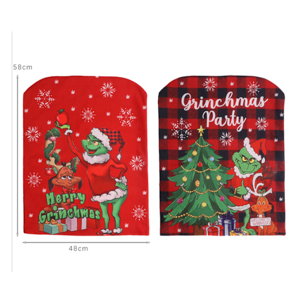 2 stycken julstolsöverdrag, storlek 6 F
