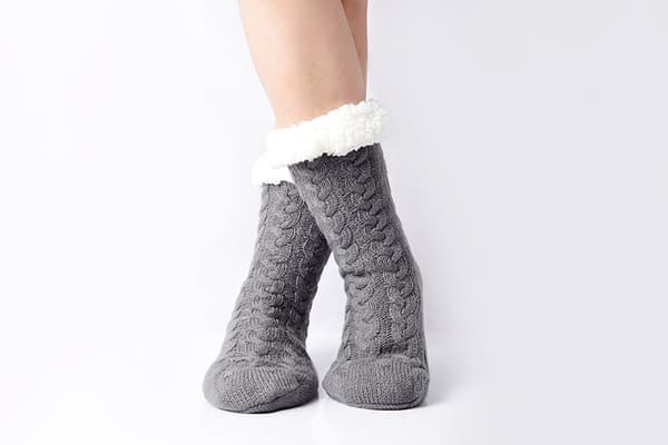 Herre Fuzzy Sutsko Strømper Fluffy Cozy Cabin Vinter Varme Fleece Bløde Tykke Komfortable