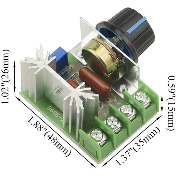 3 st AC 110V-220V 2000W SCR Hög Effekt Elektronisk Spänningsregulator