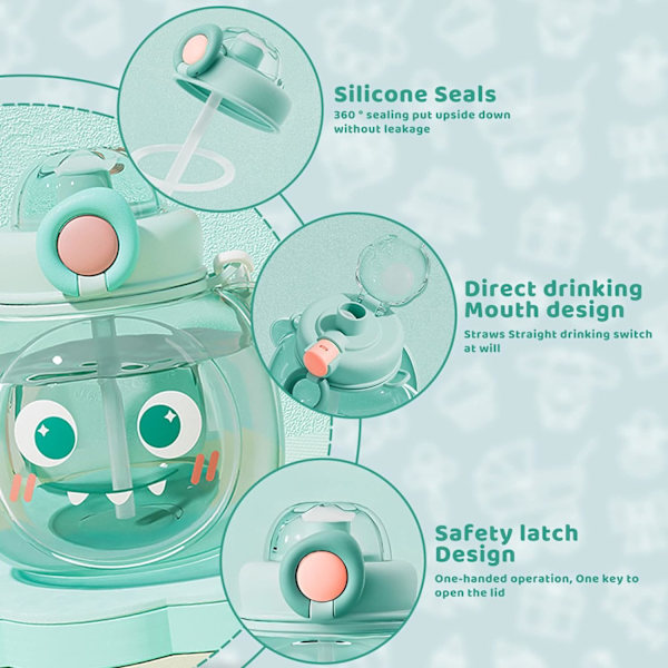 Lasten vesipullo Kawaii vesipullo oljella 1000ML BP
