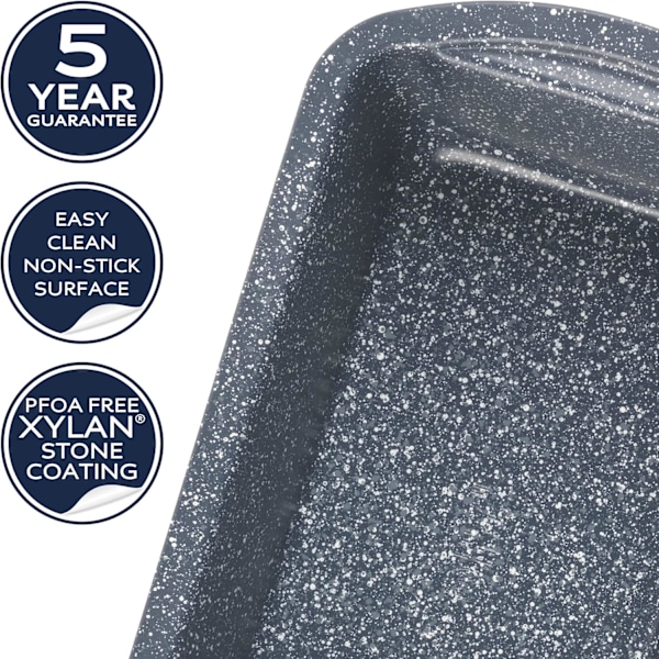 8 cm kaka- och brödform, rektangulär, non-stick yta, kolstål, PFOA-fri, ugnssäker upp till 220°C