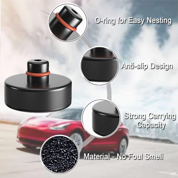 4-pack lyftkuddar för Tesla Model 3/Y/X/S, gummilyft med förvaringslåda, skyddar ba