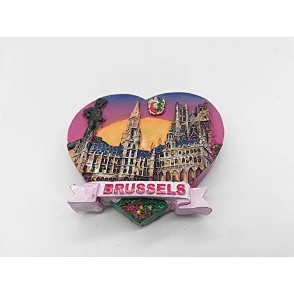 3D-jääkaappimagneetti Brysselin Belgiasta kotiin ja keittiöön D
