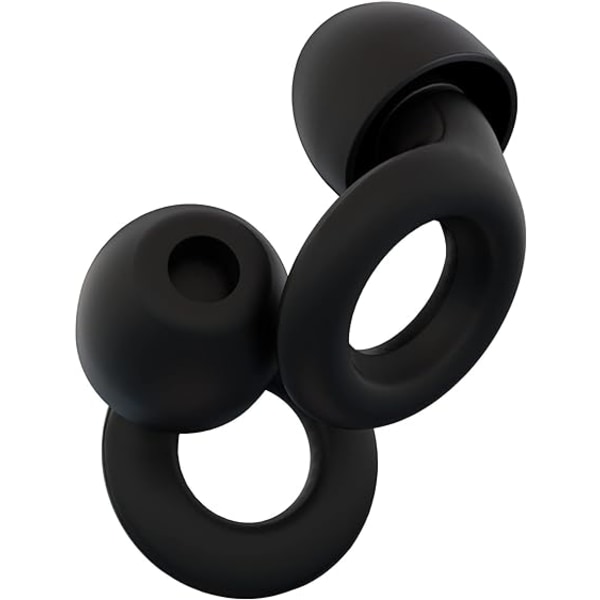 (Musta) Ring Mute -korvatulpat melunvaimennusta varten - UltraSoft Reusa