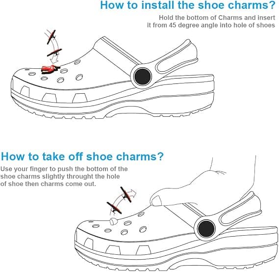 Sko Charms, Crocs Charms Crocs Tilbehør for Jenter Gutter, Sko