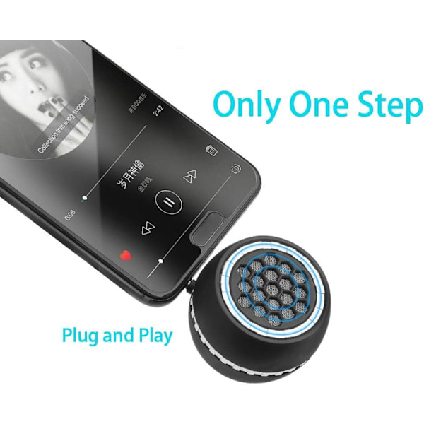 Mini Mobiltelefonhögtalare, Bärbar Högtalare med 3,5 mm AUX-Ljudgränssnitt Högtalare för Smartphone/Tablet/Dator