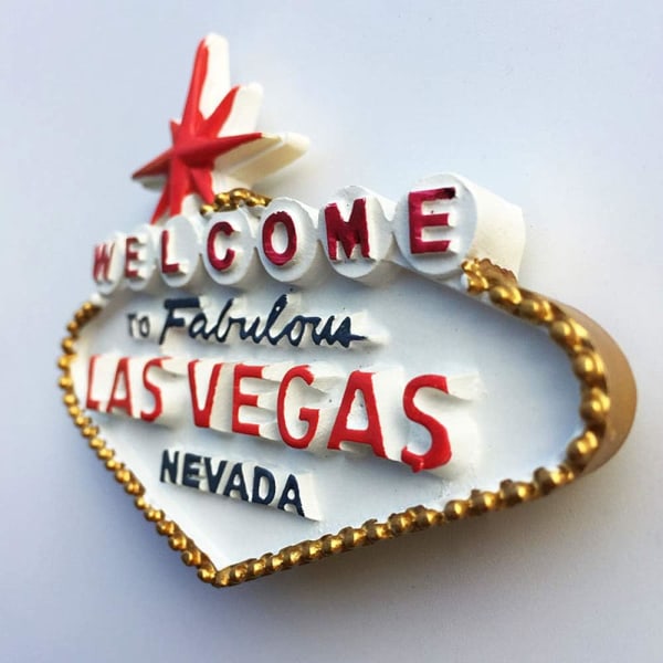 Berömda kasino Las Vegas Nevada USA Kylskåpsmagnet Souvenirgåva C