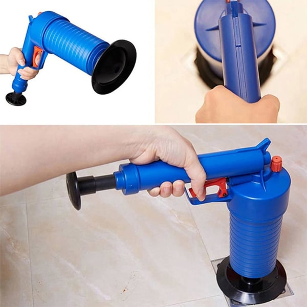 Toilet Unblocking Gun, Unblocker Cleaning Tool Air Set with 4 Dif