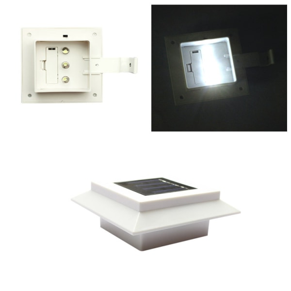Udendørs firkantede LED solcellelamper 6 stk 12 cm H