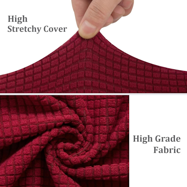 Skandinaviska Stolsöverdrag Set om 4, Skandinaviska Stretch Matstolsöverdrag, Jacquard Elastiskt Stolsöverdrag Universal