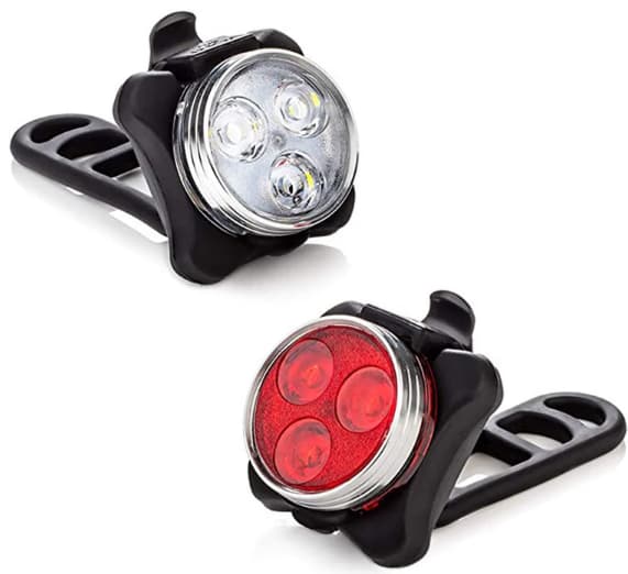 LED Cykellys, Genopladeligt For- og Baglys 4 M E
