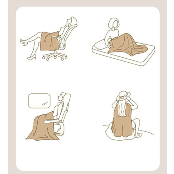 Blød ternet tæppe til sofa 100x150 (gul)