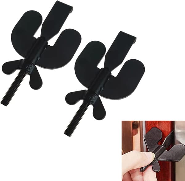 2 st interiör dörrlås, bärbart interiör dörrlås rese L