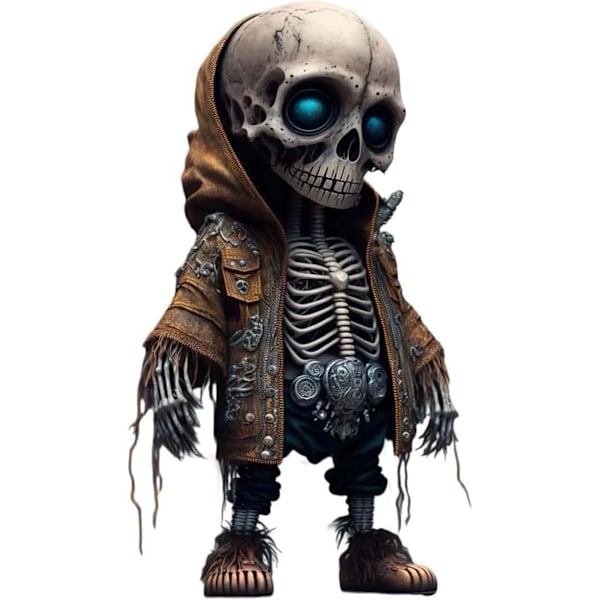 (skull doll D) Cool Skeleton Figurines, New Resin Crafts Cute Statue Skeleton Memorial, Collectible