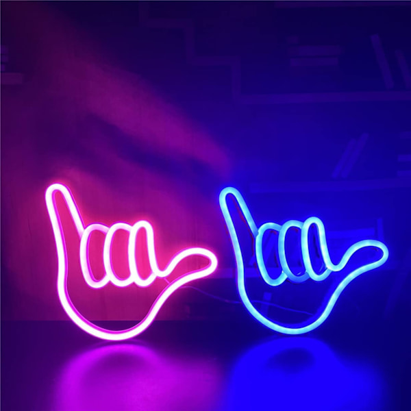 Hängande Neonljus i Handform - Dekorativ LED-lampa, för Hem, Sovrum, Bar, Restaurang, Jul, Födelsedagsfest
