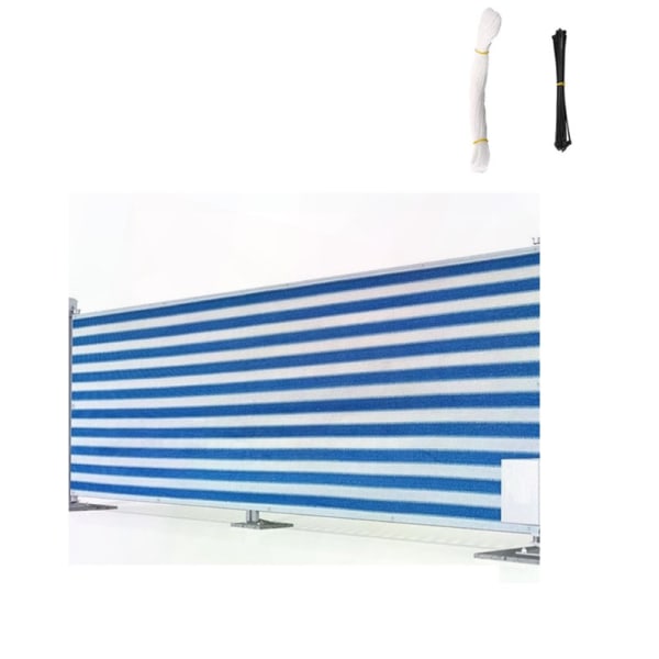 90 x 500 cm (blå), Rullemarkise Vertikal Solskærm til Balkon