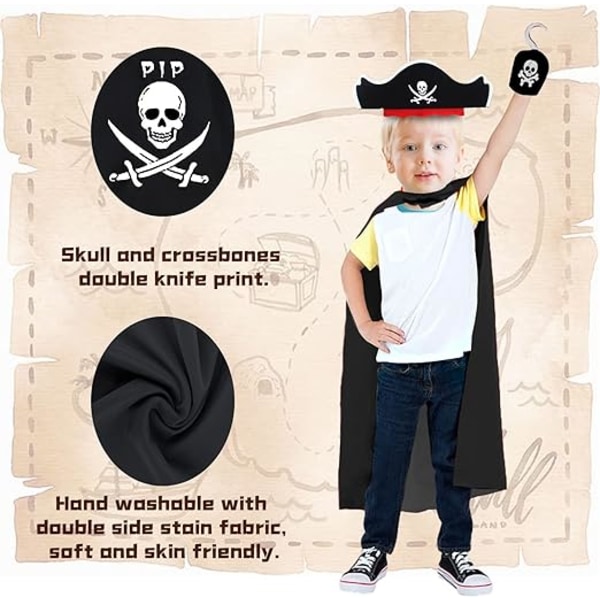 Piratkostymtillbehör Piratdräkter - Cape, Eye Patch, Pir