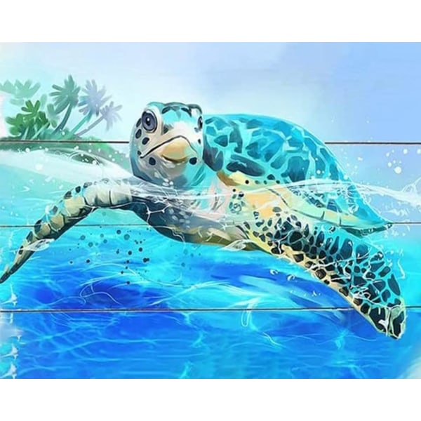 30x40 cm (havssköldpadda) måla efter siffror, vuxen måla efter nummer DIY W