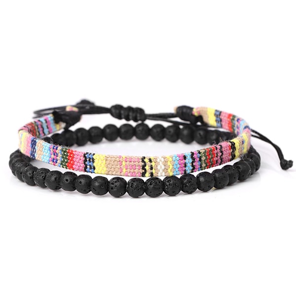 (Bildfärg) 5-pack - Surferarmband för män och kvinnor - Bohemisk stil - Strand- och semestertillbehör - Handgjorda H