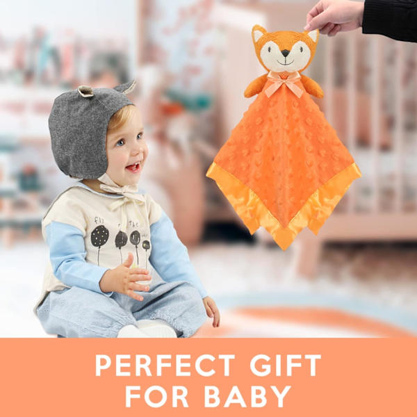 (Räv) Baby Soft Security Blanket Baby Snuggle Toy Plush Animal Blanket Baby Comf