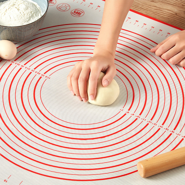 Large Silicone Pastry Mat Extra Thick Non Stick Baking Mat with M