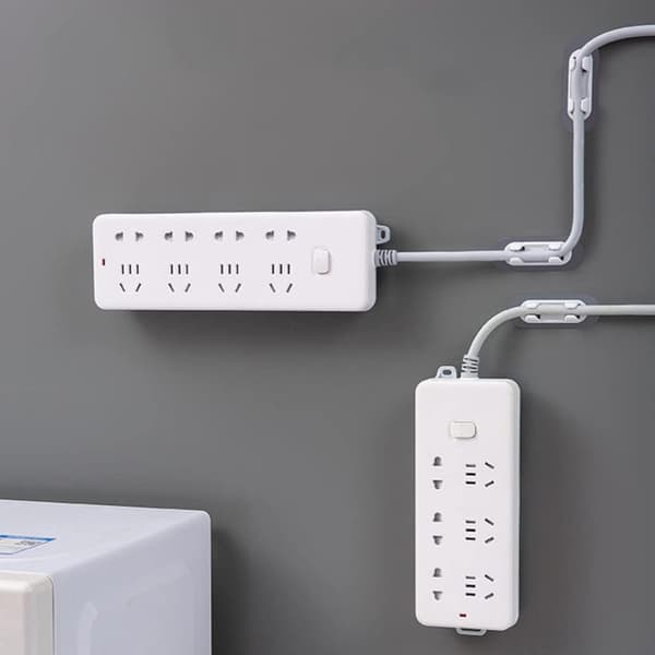 Plug Adhesive Cable Clips Wire Organizer: 20Pcs Punch- Free Cord