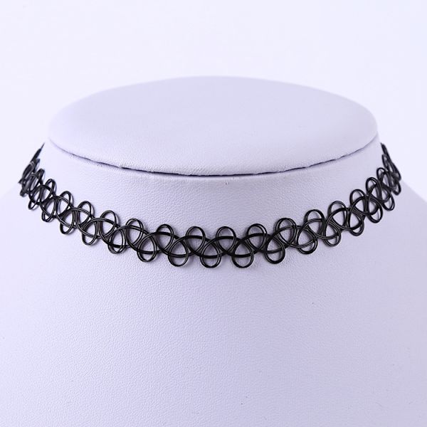 12-pak Choker Halskjede - One size Svart one size
