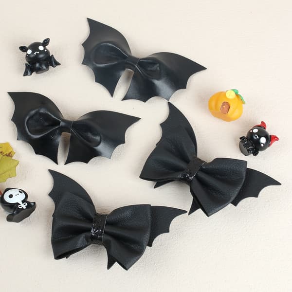 Bat Wing Hårklemme til Børn Halloween Hår Tilbehør Glitter Ch