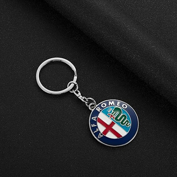 Nøkkelring med billogo - 3D sinklegering metall nøkkelring nøkkelring nøkkelholder - Alfa Romeo A