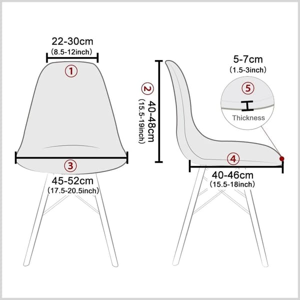 Spisebordstoltrekk Stretch Trykt Skandinavisk Stolhett