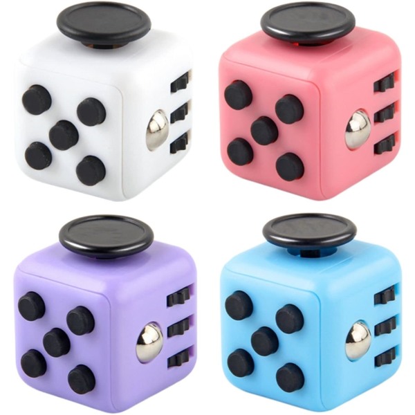 4 kpl Anti-Stress Cube, Decompression Toy Cube 6 rauhoittavalla modilla