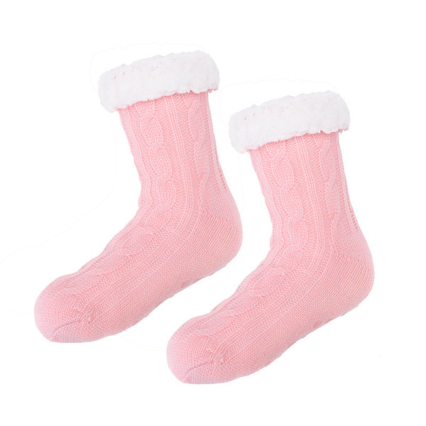 4 par fleece-strumpor varma strumpor golvstrumpor mid-tube strumpor damer jul