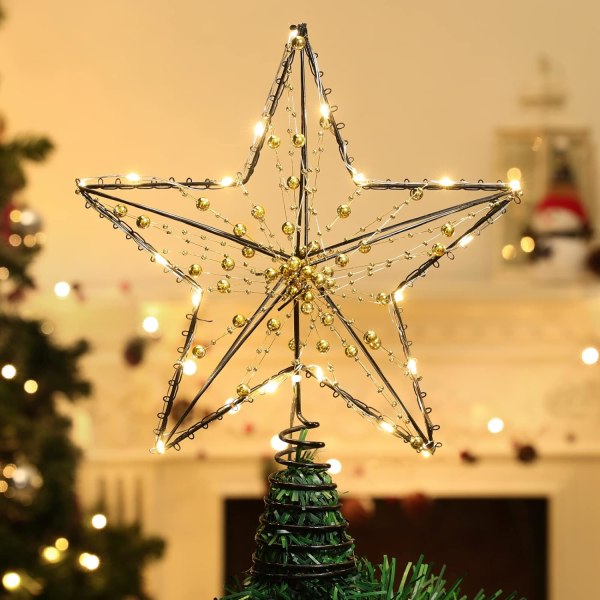 Julgran av stjärnmetall, Pentakelformad lampa med spiralfot