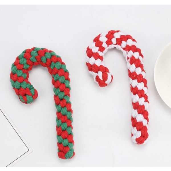 2 st Christmas Candy Rope Cane, Rope Dog Toy, Pet Rope Chew Toy