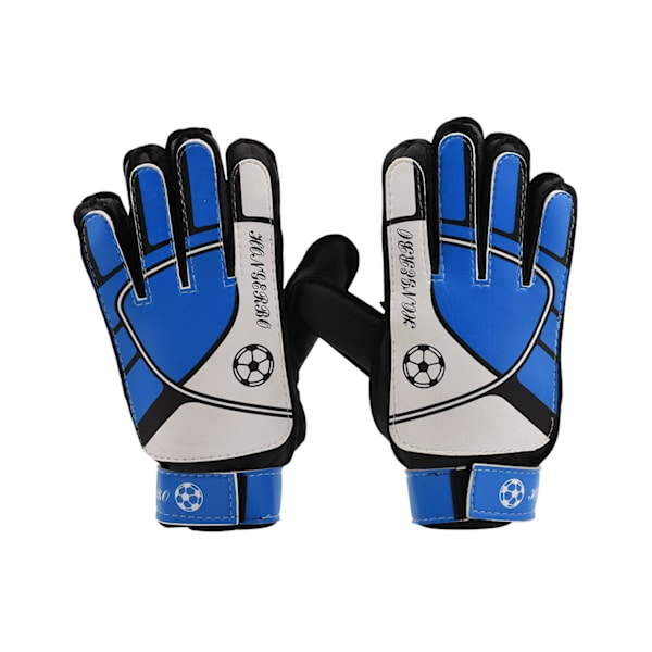 Børne Fodbold Handsker, Ungdoms Forbedret Greb Silikon Wide Receiver Handsker - Ungdoms Størrelser, Blå, S(33*16cm) G