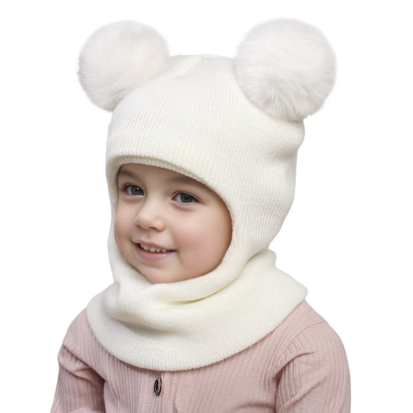 Taaperon talvitakki ja huivi - Valkoinen White