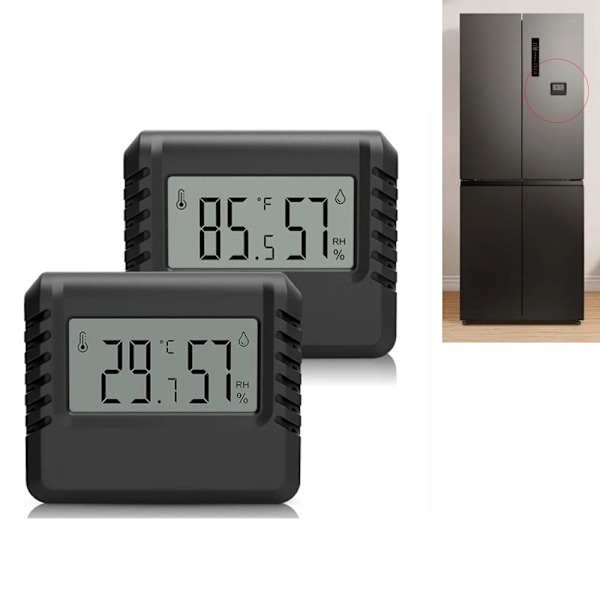 2-pack Termometer Hygrometer - Hygrometrar, Inomhus Termometrar, Hög Precision, Digitala Termometrar för Inomhus, Vardagsrum, Babyrum
