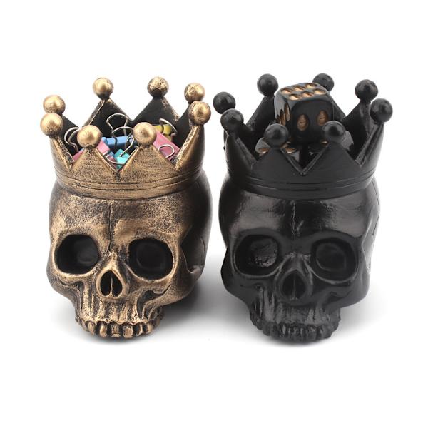 1 stk. kranie lysestage krone skelet kranie lysestage tealight kop harpiks lysestage håndværk til