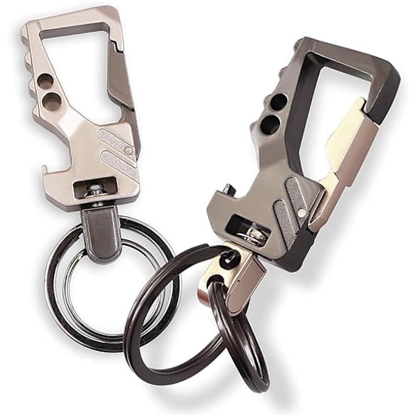 2 auton avaimenperää pullonavaajalla - 2 metallirengasta