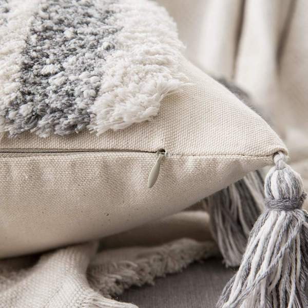 Koristeellinen heittotyynynpäällinen Tribal Boho Kudottu Nupitettu Tyynynpäällinen Tasseleilla Super Tyynynpäällinen Tyynynpäällinen Tyyny
