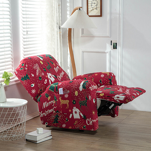 Julehjort, Stretch Sofa Trekk 1-seters Sofa Trekk med Armlene Moderne Universal Elastisk Sofa Trekk Sofa Trekk