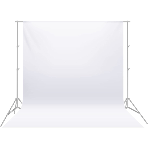 Bakgrunn (Hvit) 3*3m Fotostudio Sammenleggbar Muslin for Fotografering Video og TV