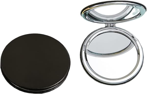 Makeup spejl, 7,7 cm rundt foldespejl, professionelt dobbelt-