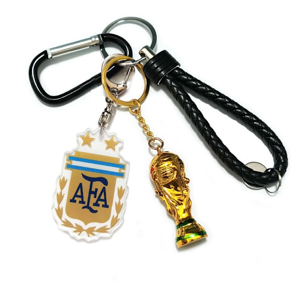 Fodbold Souvenir Nøglering - Argentina Nøglering Charm A 2022 Qatar World Cup Fodboldturnering