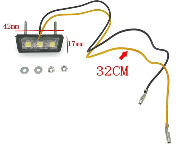 2 stk. LED-motorcykelnummerpladelys 12V motorcykelnummerplade P
