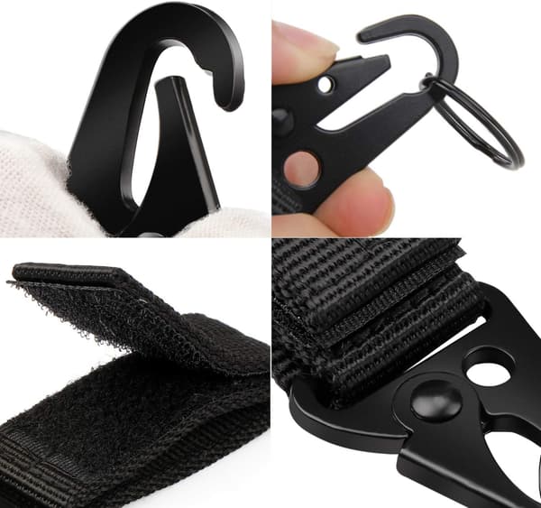 5-pack multifunktionella taktiska karbinhakar hängande bälteskarbinhake H