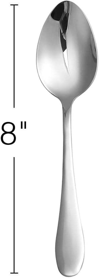 12-delars extra stor middagssked i rostfritt stål, 20 cm