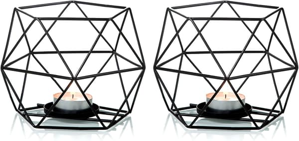 Geometrisk Tealight Lysestage Dekoration til Bord Midtpunkt, Lysestage