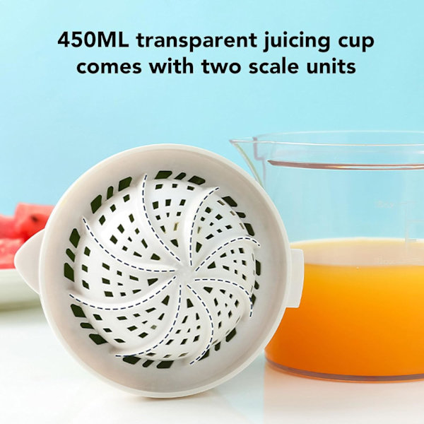 Mini håndholdt juicepresse, multifunksjonell roterende juicepresse, ABS